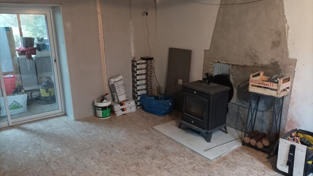 Pose des plaques de platre