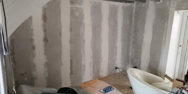 Pose des plaques de platre