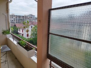 Filets de protection anti chute sur balcon Savoies, Nièvre, Saone-et-Loire