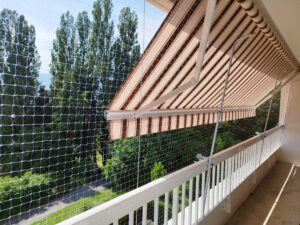 Filets de protection anti chute sur balcon à Annecy