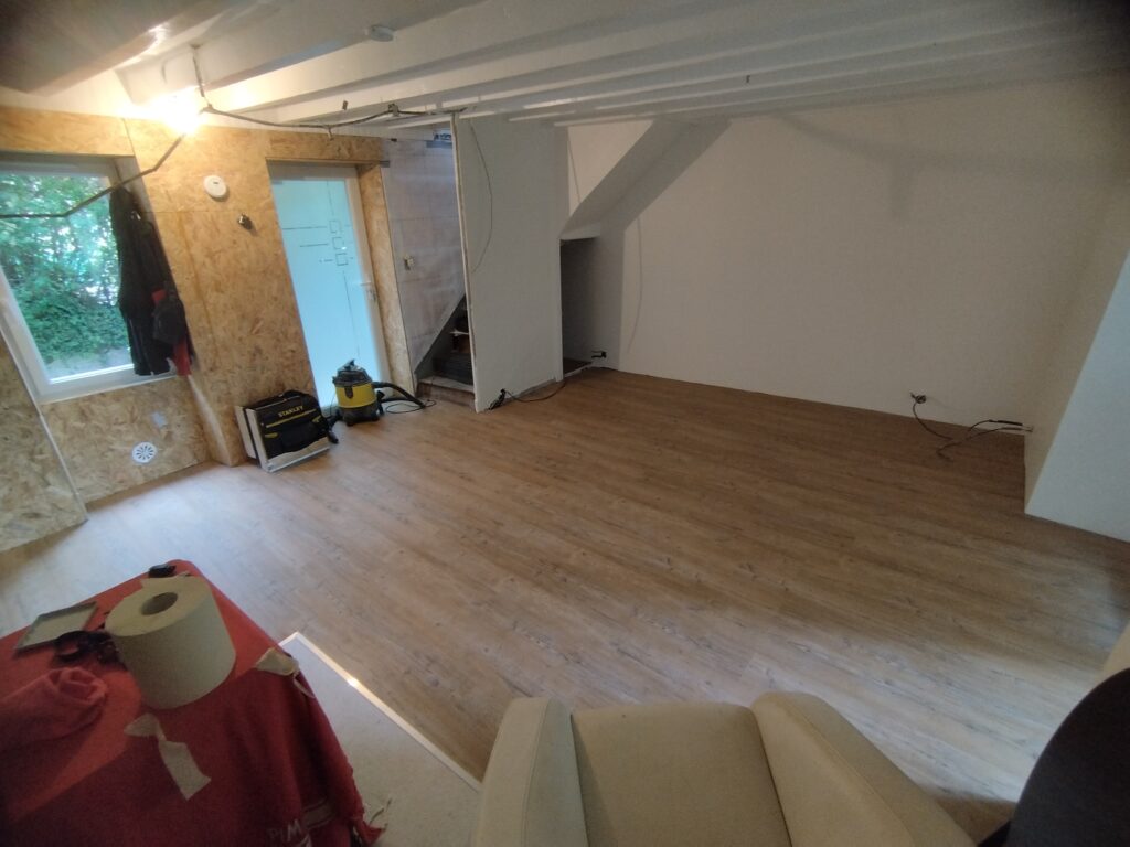 Pose de parquet flottant en pvc