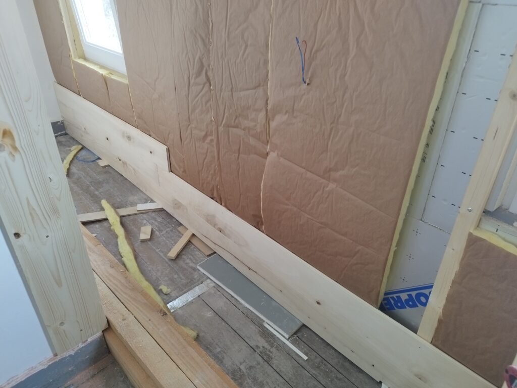 Pose de lambris bois en peuplier