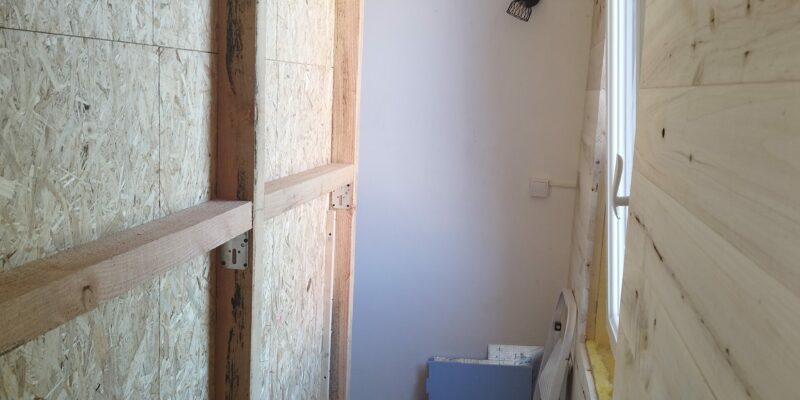 creation d'un cloison bois isolée